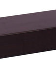 18" Espresso Solid Wood Wall Mounted Floating Shelf