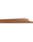 36" Brown Solid Wood Wall Mounted Floating Shelf