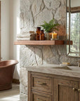 36" Brown Solid Wood Wall Mounted Floating Shelf