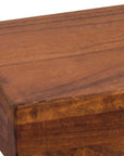 12" Brown Solid Wood Wall Mounted Floating Shelf