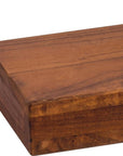 12" Brown Solid Wood Wall Mounted Floating Shelf