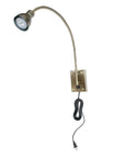 30" Antiqued Brass Metal Spotlight Wall Sconce