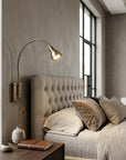 30" Antiqued Brass Metal Spotlight Wall Sconce