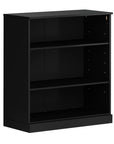 36" White Solid Wood Adjustable Three Tier Library Bookcase