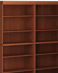 72" Coffee Solid Wood Adjustable Twelve Tier Library Bookcase