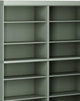 72" Sage Solid Wood Adjustable Twelve Tier Library Bookcase