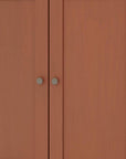 32" White Solid Wood Shaker Style Double Door Linen Cabinet