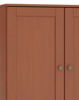 32" White Solid Wood Shaker Style Double Door Linen Cabinet