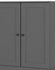 32" White Solid Wood Shaker Style Double Door Linen Cabinet