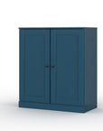32" White Solid Wood Shaker Style Double Door Linen Cabinet