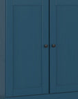 32" White Solid Wood Shaker Style Double Door Linen Cabinet