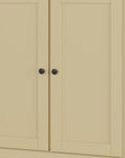 32" White Solid Wood Shaker Style Double Door Linen Cabinet