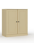 32" White Solid Wood Shaker Style Double Door Linen Cabinet
