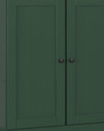 32" White Solid Wood Shaker Style Double Door Linen Cabinet