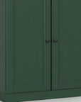 32" White Solid Wood Shaker Style Double Door Linen Cabinet