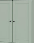 32" White Solid Wood Shaker Style Double Door Linen Cabinet