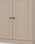 32" White Solid Wood Shaker Style Double Door Linen Cabinet