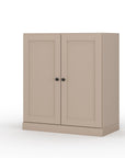 32" White Solid Wood Shaker Style Double Door Linen Cabinet