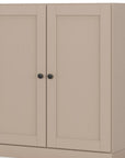 32" White Solid Wood Shaker Style Double Door Linen Cabinet