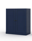 32" White Solid Wood Shaker Style Double Door Linen Cabinet