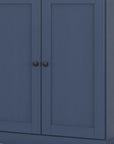 32" White Solid Wood Shaker Style Double Door Linen Cabinet