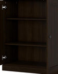 32" White Solid Wood Shaker Style Double Door Linen Cabinet