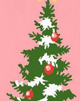 47" Pink And Green Solid Wood Christmas Christmas Tree Porch Sign