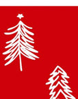 59" Red And White Solid Wood Christmas Christmas Trees Porch Sign
