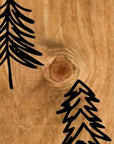 47" Black And Natural Solid Wood Christmas Christmas Trees Porch Sign