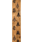 47" Black And Natural Solid Wood Christmas Christmas Trees Porch Sign