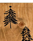 59" Black And Natural Solid Wood Christmas Christmas Trees Porch Sign