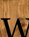 59" Black And Natural Solid Wood Welcome Porch Sign