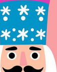 47" Blue And Pink Solid Wood Tis The Season Christmas Nutcracker Porch Sign