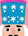 47" Blue And Pink Solid Wood Tis The Season Christmas Nutcracker Porch Sign