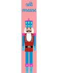 47" Blue And Pink Solid Wood Tis The Season Christmas Nutcracker Porch Sign
