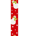 47" Red And White Solid Wood Snowman Porch Sign