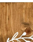 47" Natural And White Solid Wood Home Porch Sign