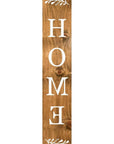 47" Natural And White Solid Wood Home Porch Sign
