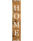 47" Natural And White Solid Wood Home Porch Sign