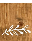 47" Natural And White Solid Wood Home Porch Sign