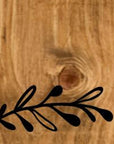 47" Black And Natural Solid Wood Home Porch Sign
