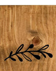 47" Black And Natural Solid Wood Home Porch Sign