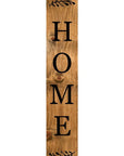 47" Black And Natural Solid Wood Home Porch Sign