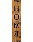 47" Black And Natural Solid Wood Home Porch Sign
