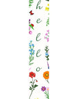59" Green And White Solid Wood Floral Bouquet Hello Porch Sign