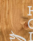 59" Green Natural And White Solid Wood Happy Holidays Christmas Christmas Trees Porch Sign