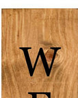 59" Black And Natural Solid Wood Welcome Porch Sign