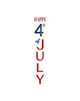 47" Red White And Blue Solid Wood Happy July 4th Porch Sign