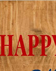 47" Natural Red White And Blue Solid Wood Happy July 4th Porch Sign