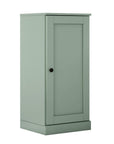 36" Sage Solid Wood Adjustable Three Tier Library Bookcase with One Door